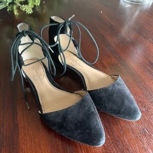 Jessica Simpson Black Suede Flats Size 6